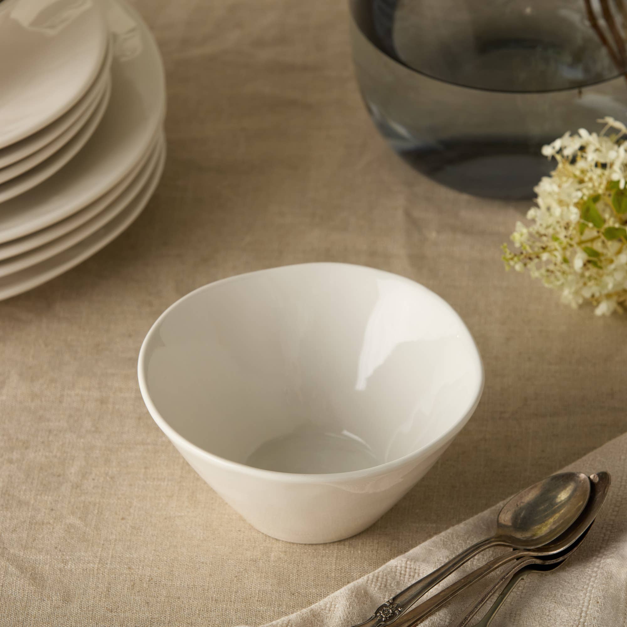 Certified International - Wholesale Bowl - Linen Cream Ice Cream Bowl 6.25in x 3.25in 22 oz3