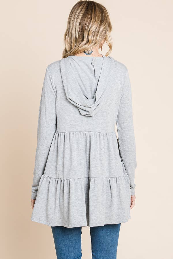 Culture Code - Wholesale Tunic - Women's - CFD1150LA - HOODIE SHIRRING LONG SLEEVE DRESS12