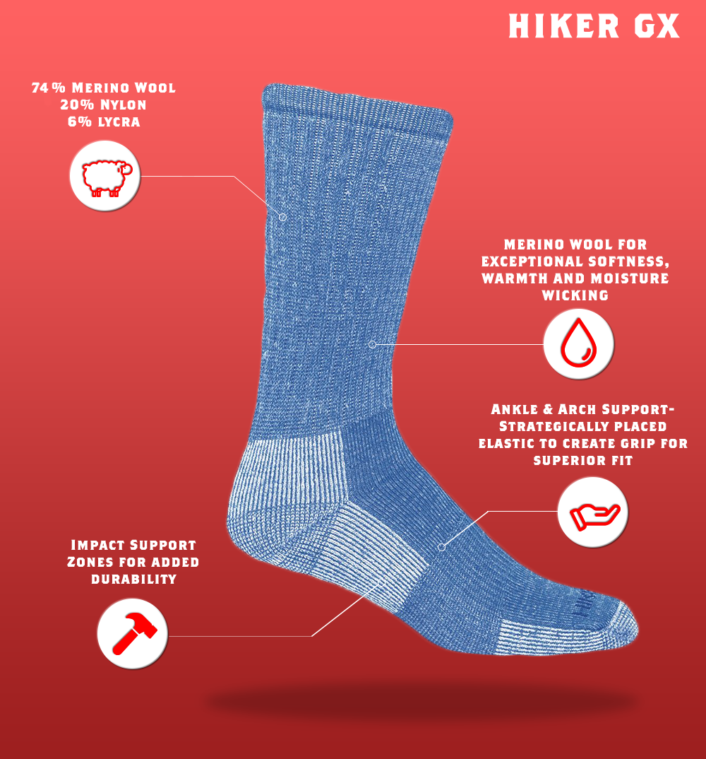 The Great Canadian Sox Co. Inc. - Vente Chaussettes – unisexe - Hiker GX Colorful Crew6