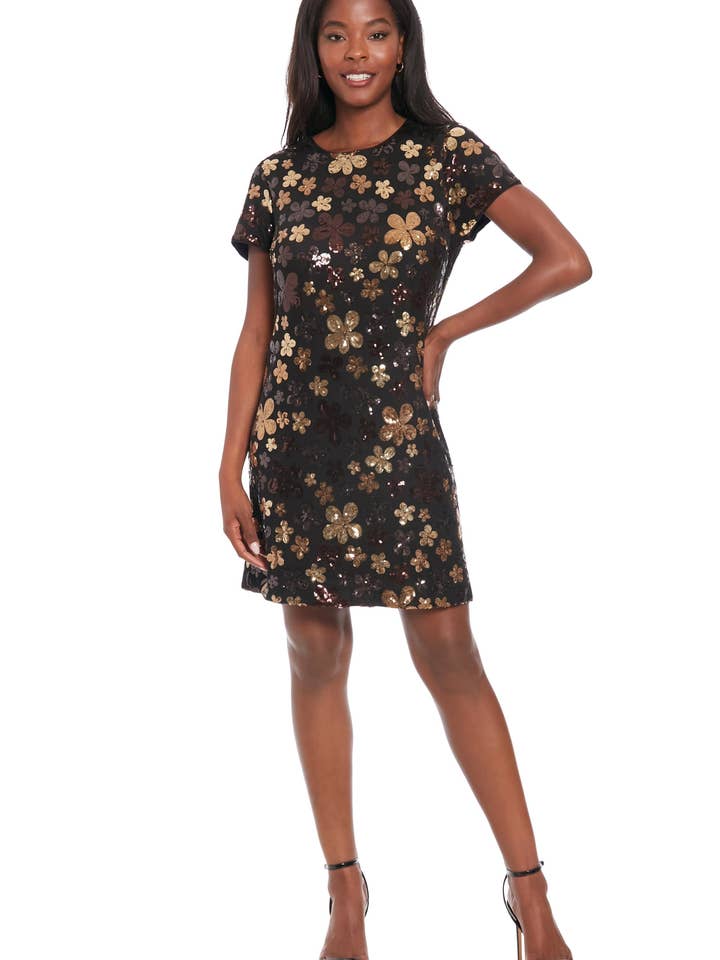 SEQUIN T-SHIRT DRESS for wholesale by Maggy London Group