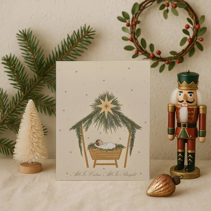 OLF - Wholesale Christmas Card - Jesus In A Manger1