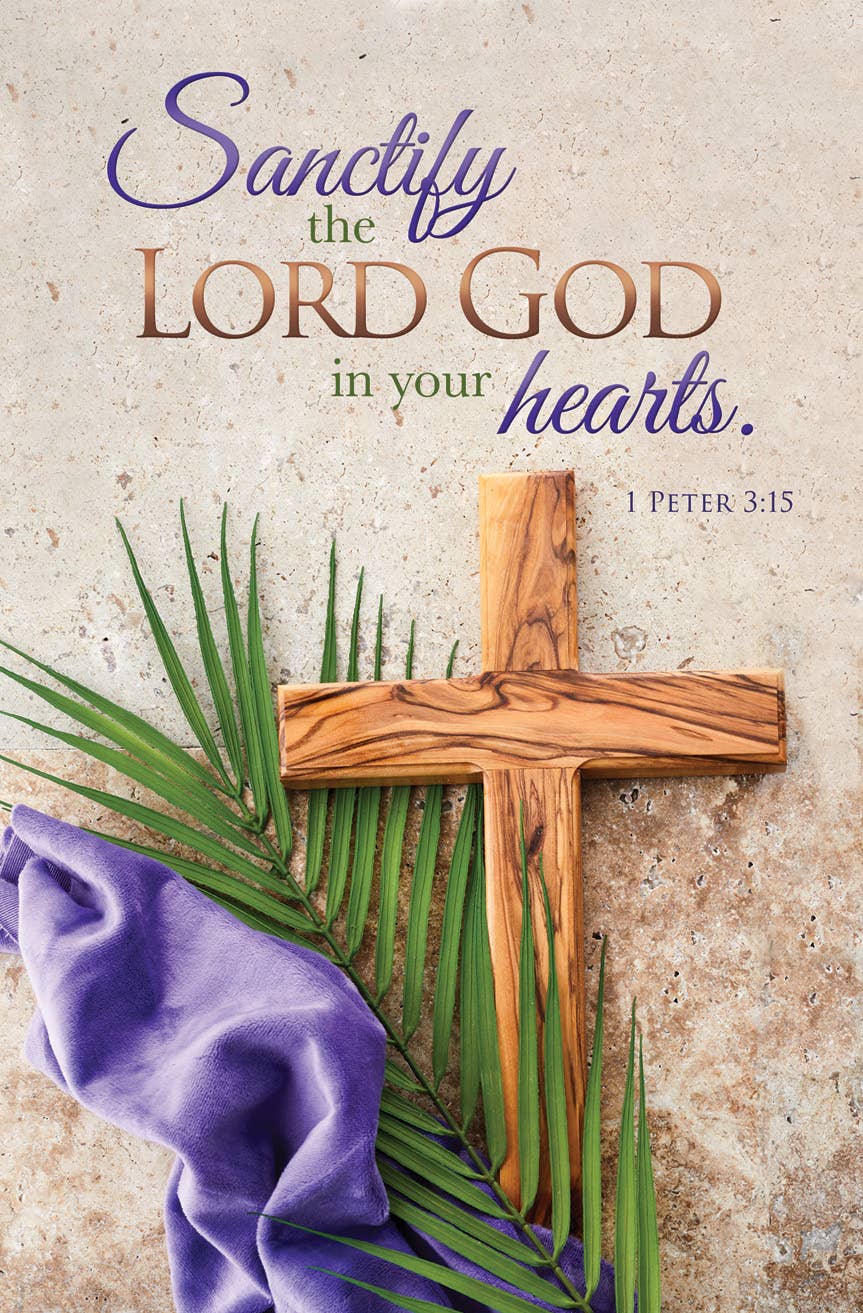 Warner Press - Wholesale Stationery/Notecard Set - Lent Bulletin - Sanctify the Lord God0