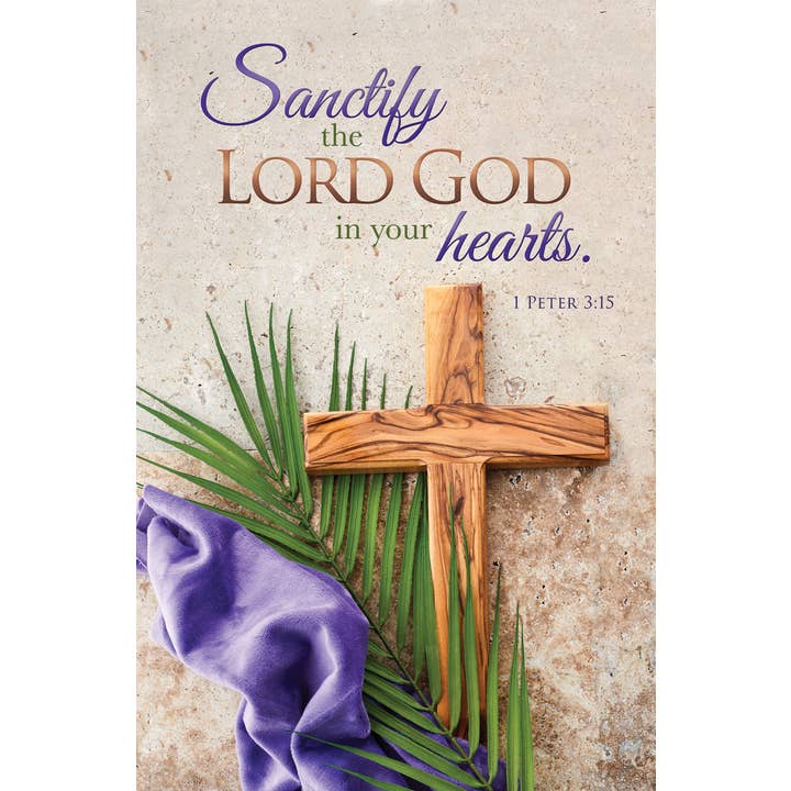 Warner Press - Wholesale Stationery/Notecard Set - Lent Bulletin - Sanctify the Lord God