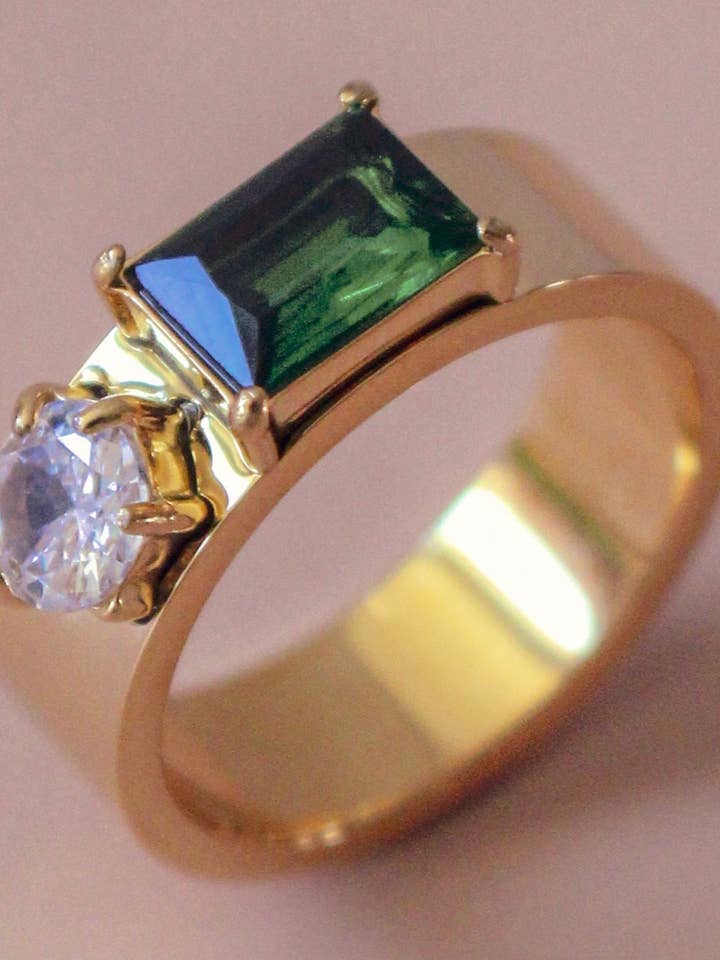 Bellamy Emerald Ring for wholesale by 24th & Gold