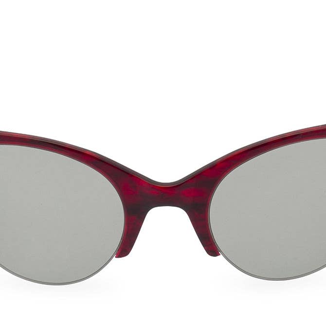 Ella Cat Eye Sunglasses - Volcano Red for wholesale by Retropeepers Ltd