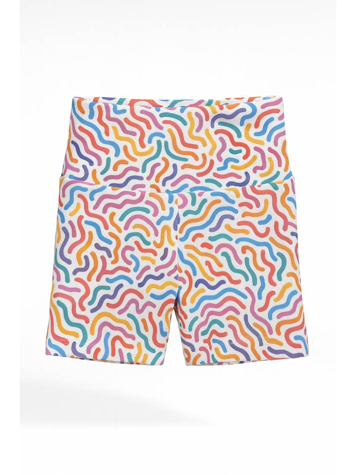 Quincy - Wholesale Activewear Set - Kids - Mr. Squiggle Activewear Bike Shorts