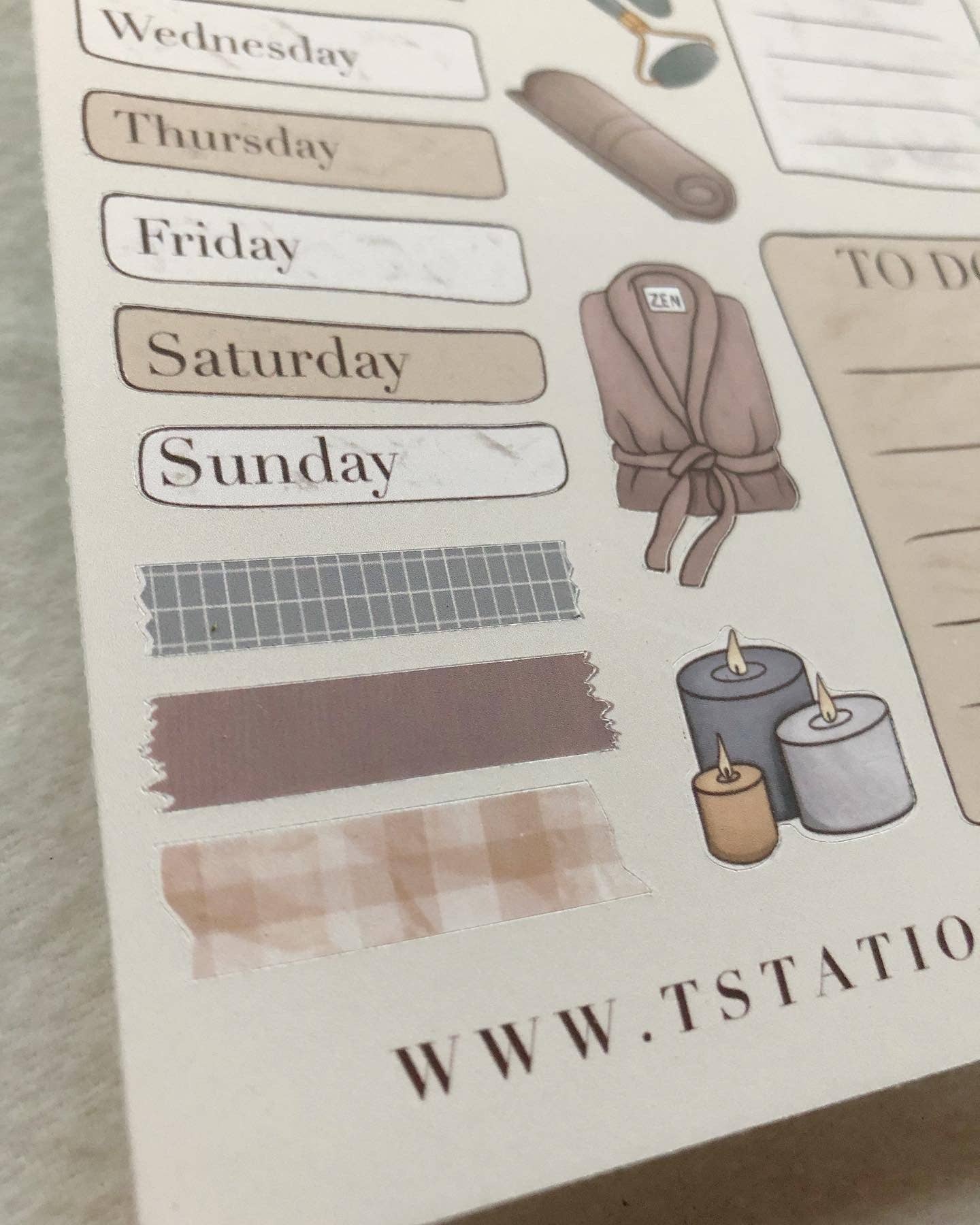 T's Stationery - Wholesale Sticker - "Self Care Plan" Planner Stickers3