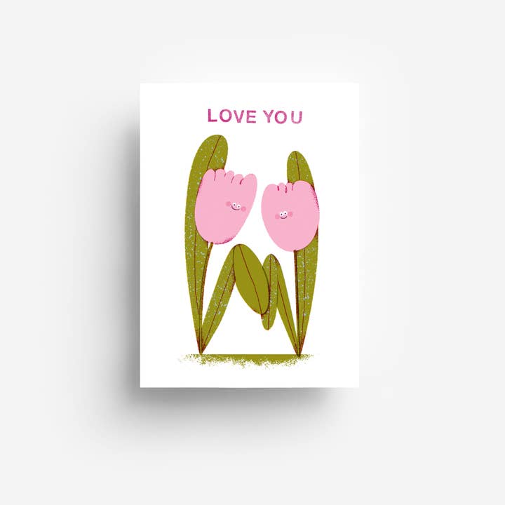 Tulpenliefde Ansichtkaart DIN A6 voor wholesale door jungwiealt
