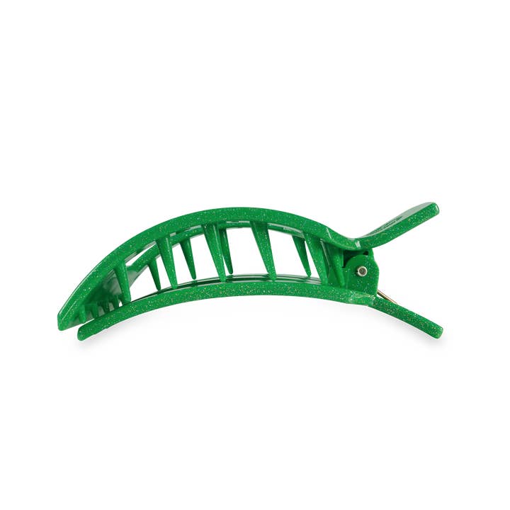 TELETIES - Wholesale Haarclip - Dames - Vierkante Platte Haarclip | Groot | Klaver Glans