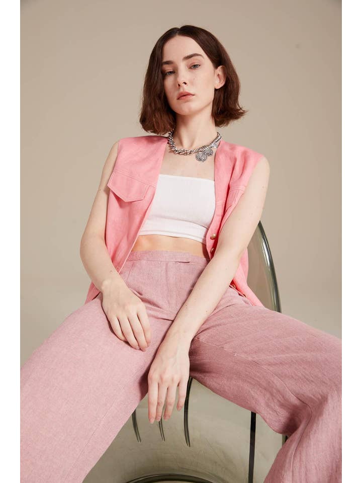 SUNDAY LIFE - Wholesale Outerwear Vest - Women's - Garance sleeveless jacket4