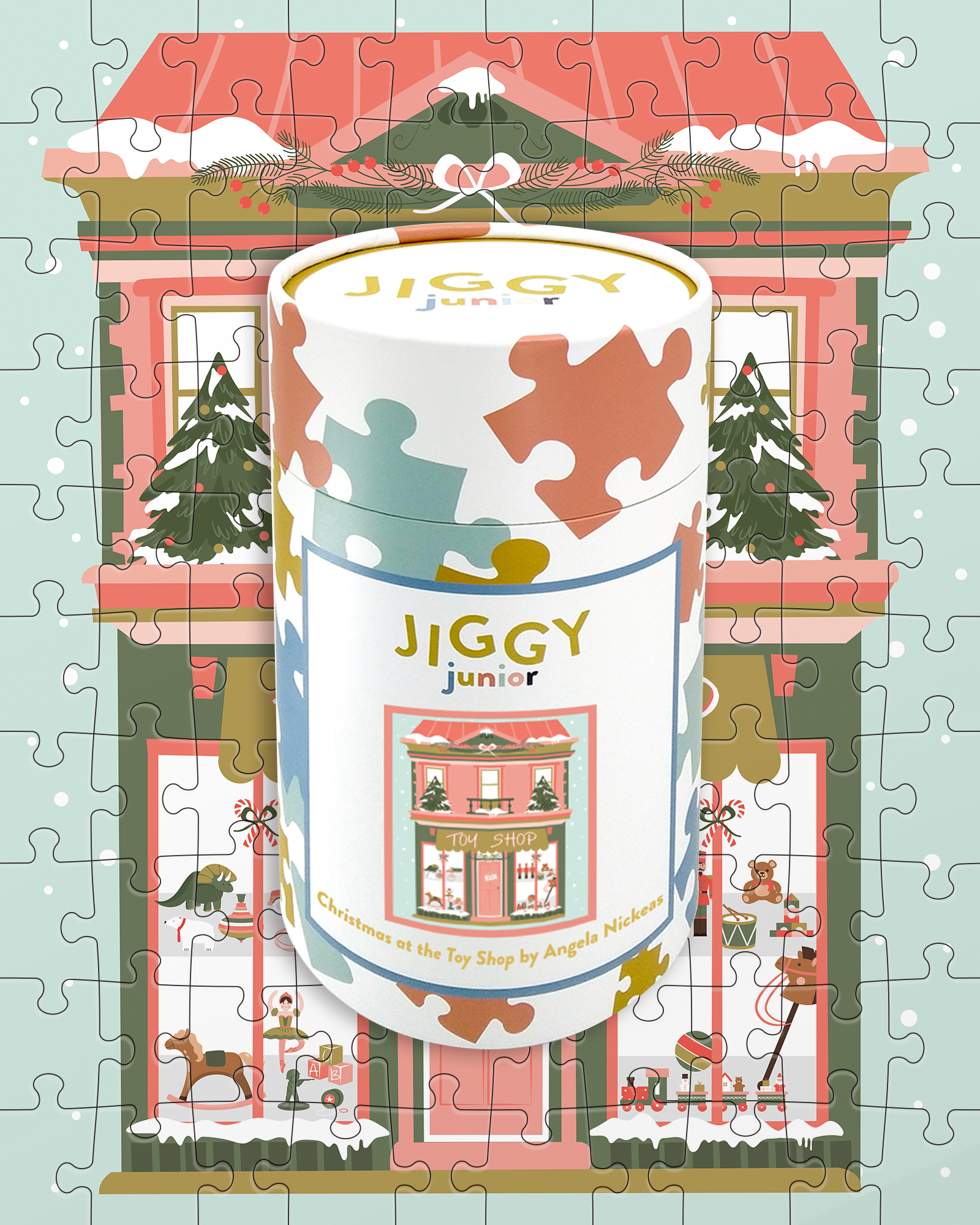JIGGY Puzzles - Wholesale Puzzle - Kids - JIGGY Junior 100pc: Christmas at the Toy Shop by Angela Nickeas2