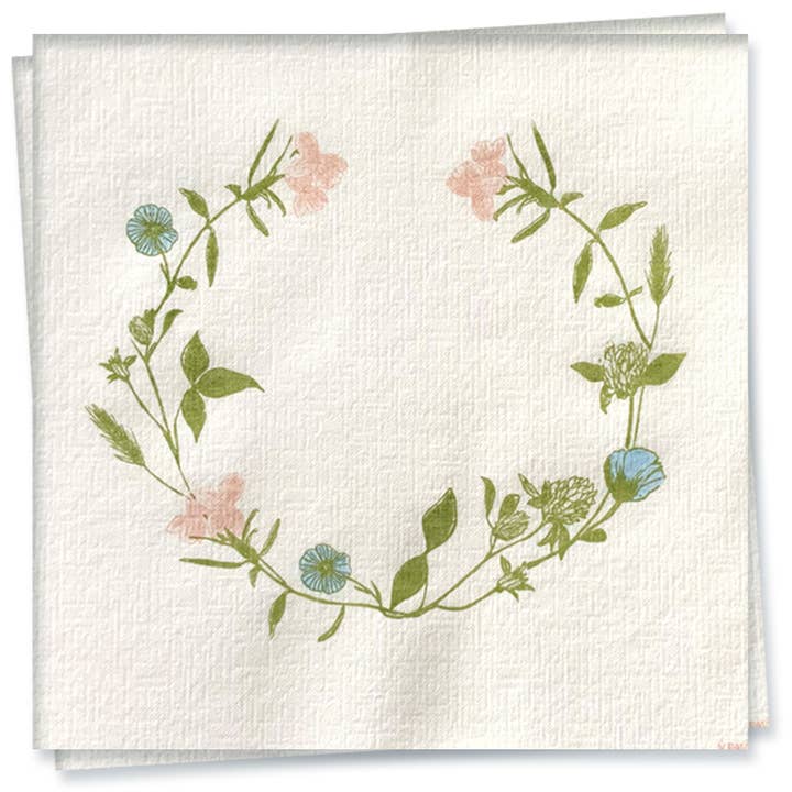 Trendy Table - Wholesale Disposable napkin - Fleurs de Pres Cocktail Napkin