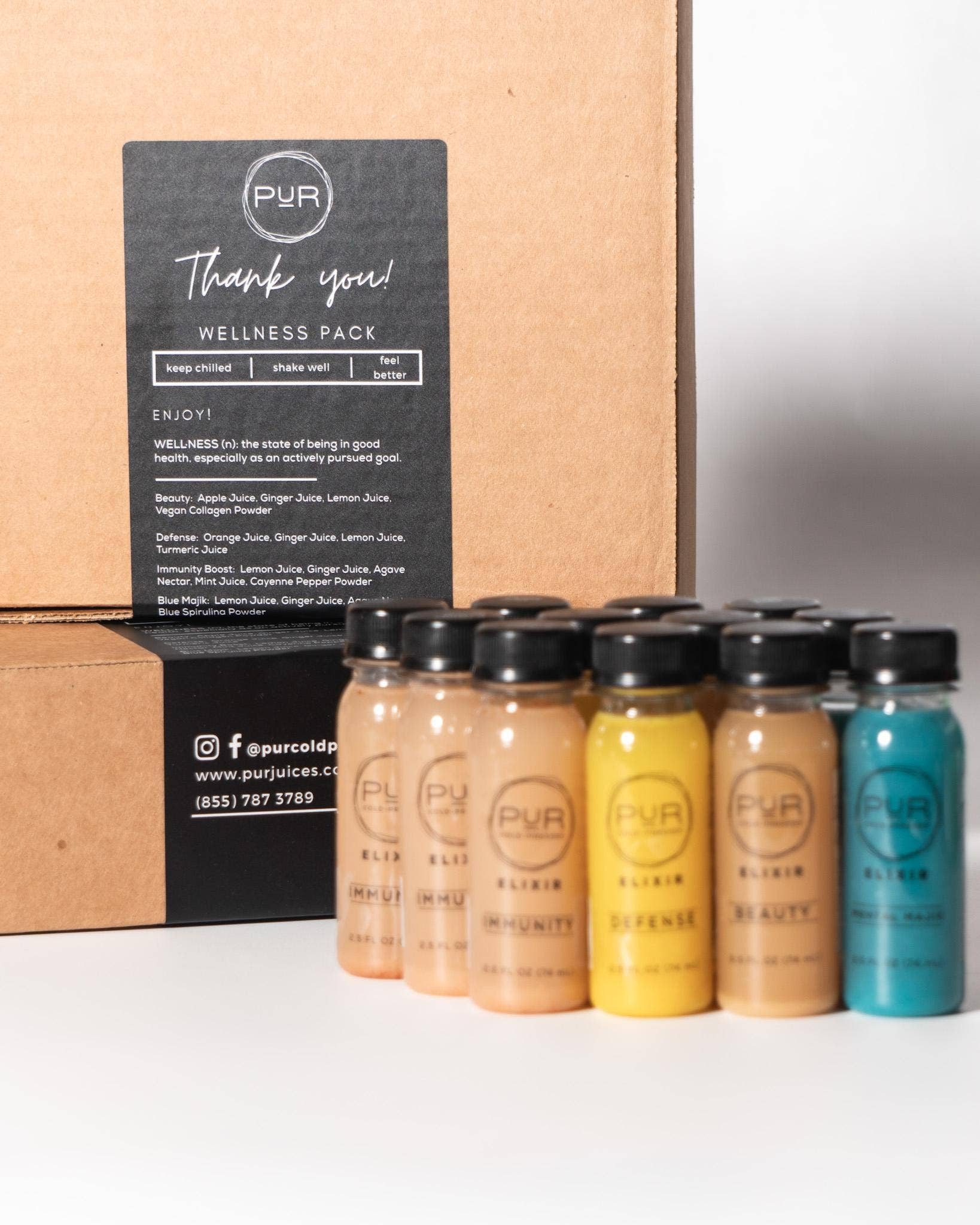 PUR Cold Pressed Juice - Wholesale Wellness Juice/Tonic - WELLNESS JUICE SHOTS - COMBINATION 4-PACK2