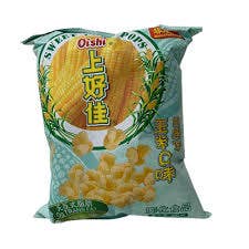 Oishi Sweet Corn Puff 12/80g (KINA) for engroshandel hos L&F Universal Goods