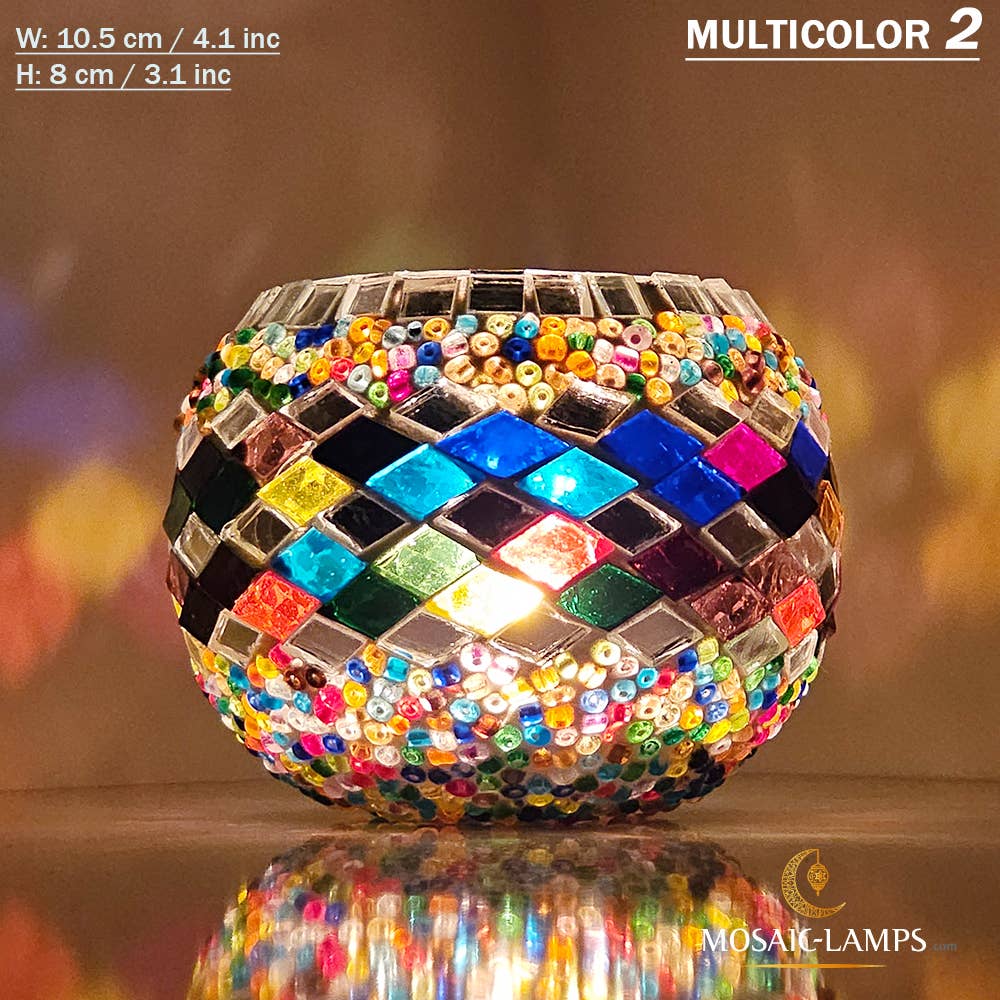 Mosaic Lamps - Wholesale Candle Holder - Turks Color, Turkish Mosaic Candle Holders, Votive Candle15