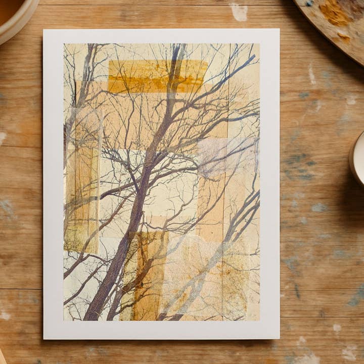 Branches Greetings Card, Pack Of 10 for wholesale by Kin Press Cards