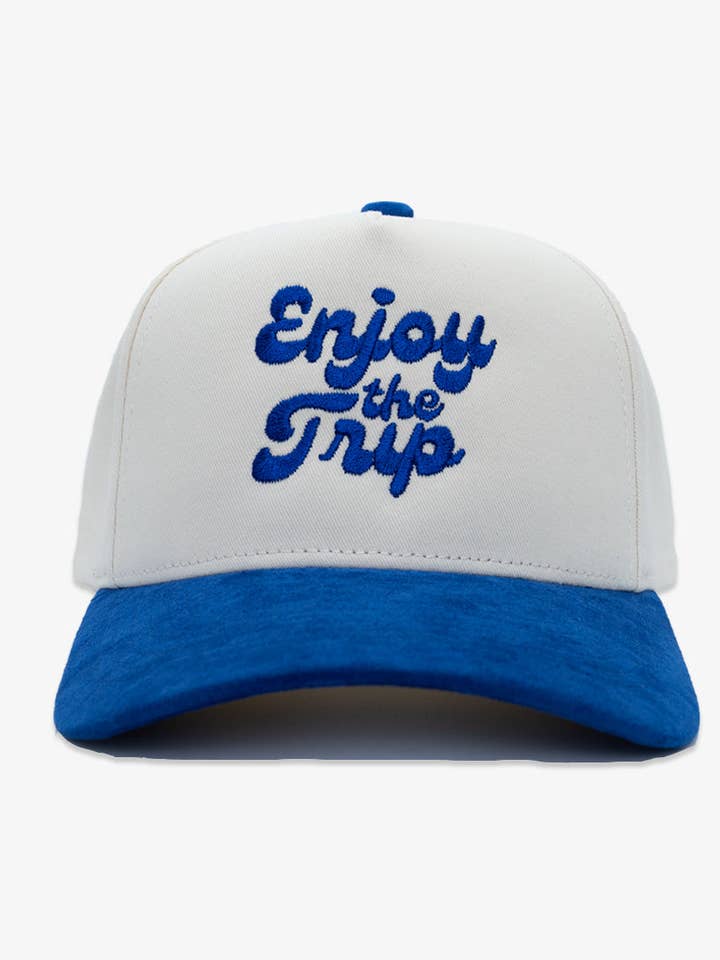 Enjoy the Trip 2-Tone Suede Snapback - Dodger Blue for wholesale by Dipped®