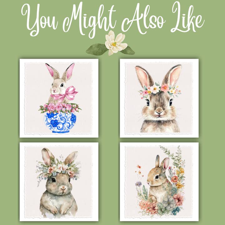 Cottage & Club – wholesale Tea towel – Floral Crown Bunny Waffle Weave Tea Towel4