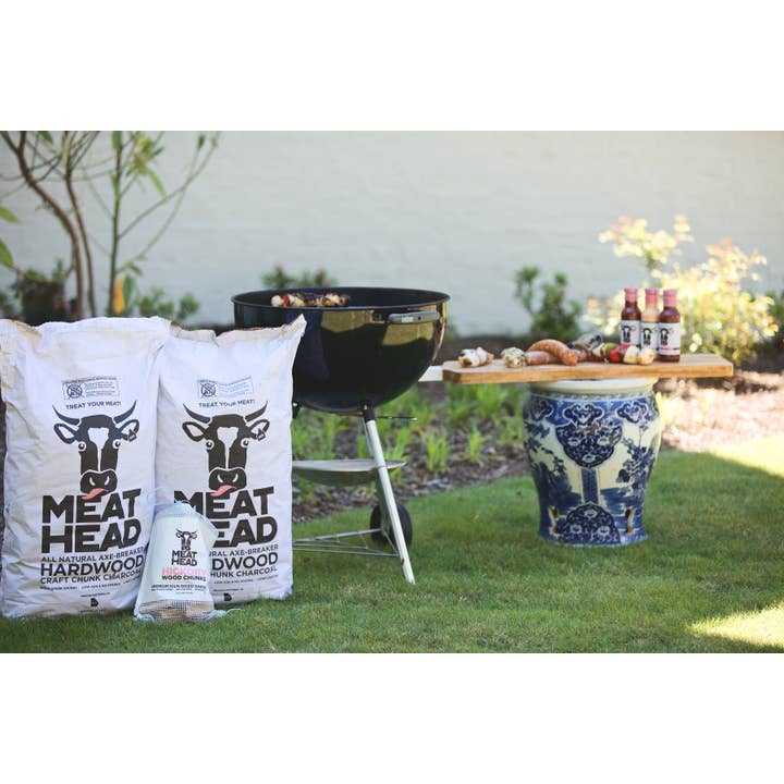 Meat Head Charcoal - Wholesale Charcoal - Hardwood Craft Chunk Charcoal - 22 lb bag