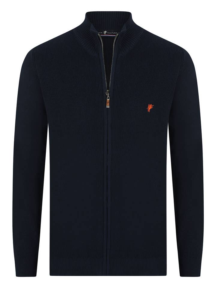 Cárdigan de hombre con cuello alto para venta al por mayor de Denim Culture