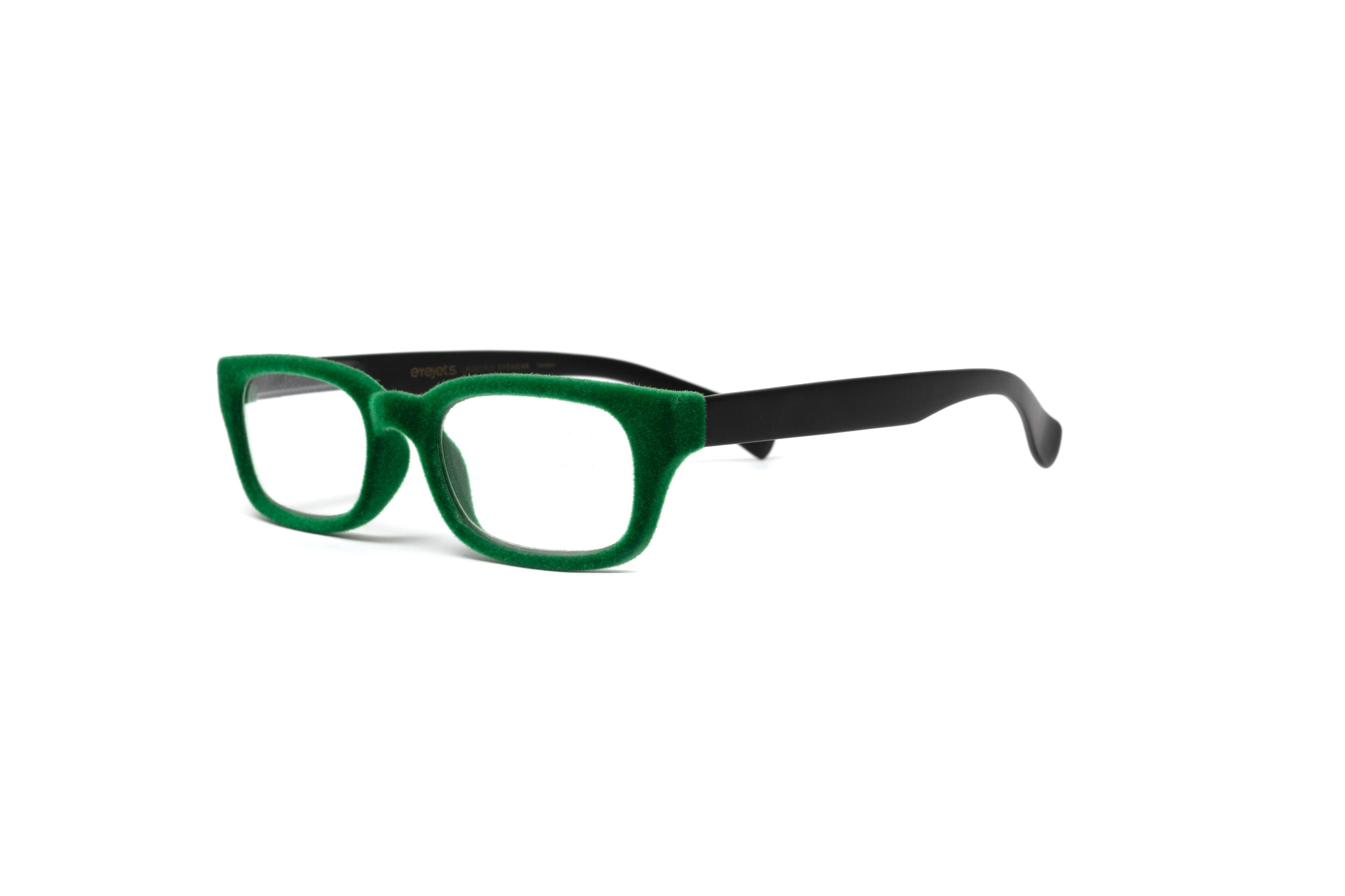 eyejets - Vente Lunettes de vue – femme - Lunettes de lecture Sydney Green Velvet, branches noires mates0