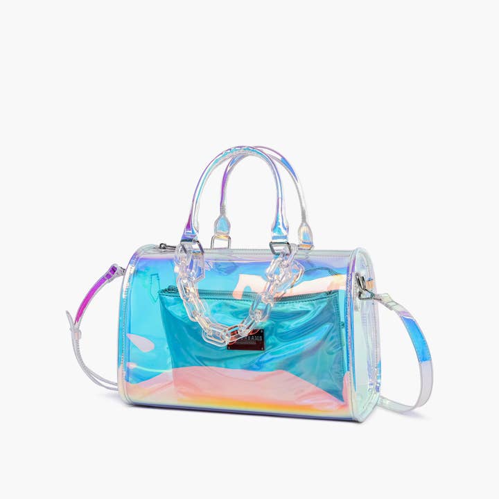 Like Dreams - Wholesale Satchel - Women's - Trendy Iced Out Hologram Satchel Glitter Handbag for everday15