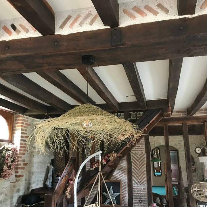 Moroccan Natural bazaar – Candeeiro/lâmpada suspensa por atacado – Luminária pendente de vime em forma de guarda-sol4