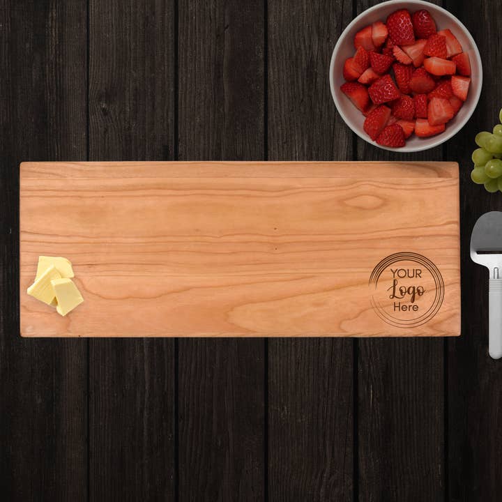 Personalized Logo Charcuterie Cheese Board | Promotional for wholesale by Personal Mementos