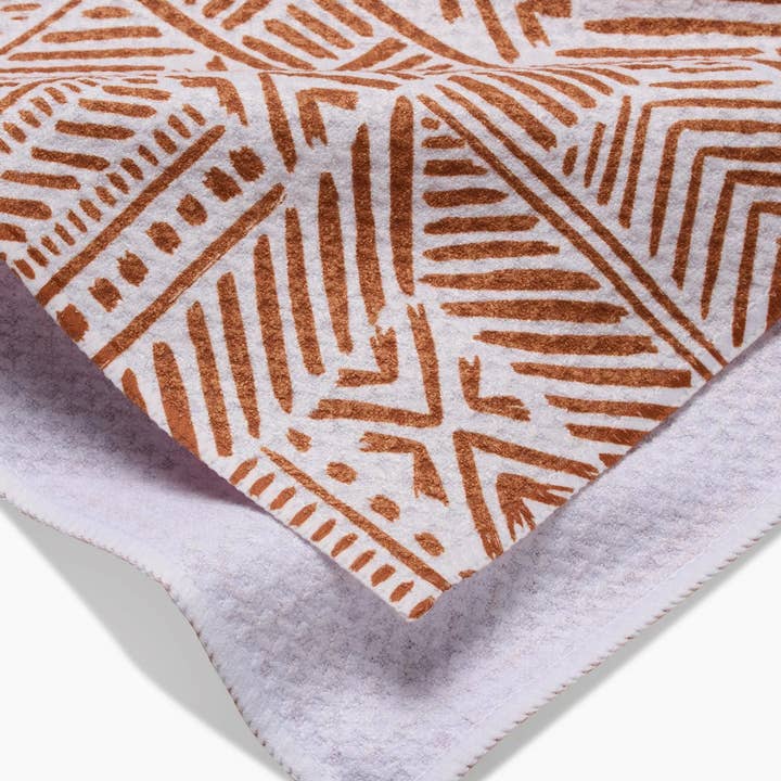 Geometry - Wholesale Tea Towel - Mud Cloth Natural Tea Towel