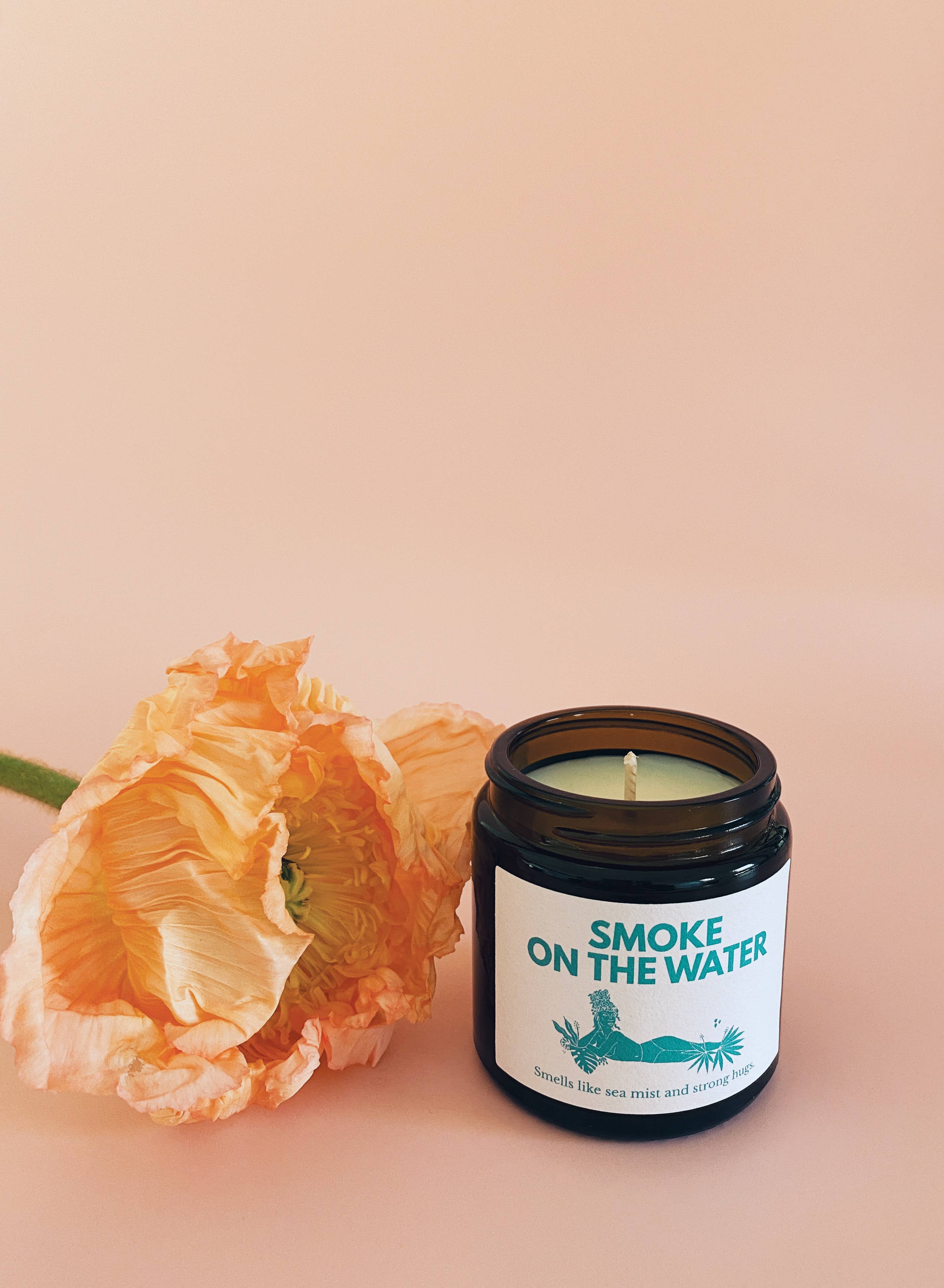 Les Boujies - Wholesale Pot/gevulde kaars - Smoke on the Water Mini 120 ml veganistische sojawaskaars