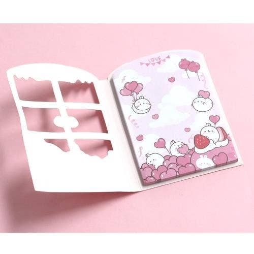 BCZShop - Wholesale Notepad - MOLANG WINDOW STICKY MEMO PAD2