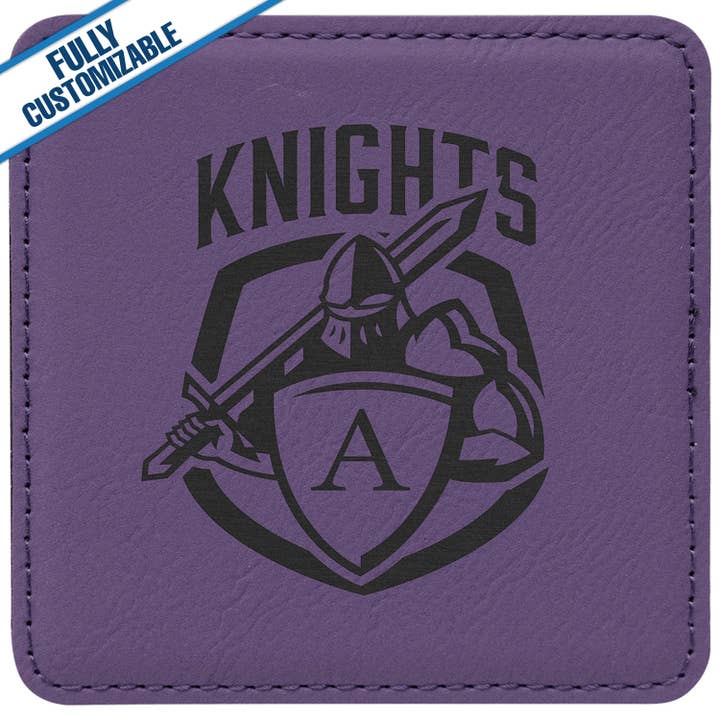 GiftWorksPlus - Wholesale Coasters - Engraved Leatherette Square Coasters - Fully Customizable16