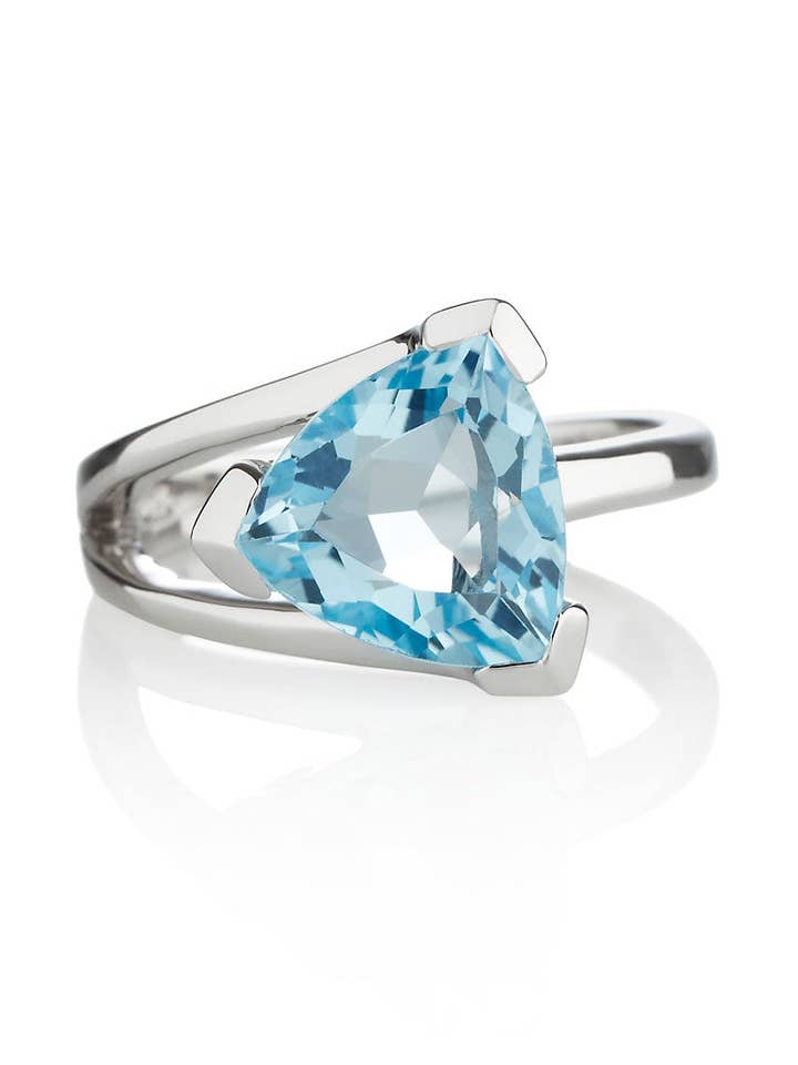Valentine Silver Ring with Blue topaz for wholesale by Manja