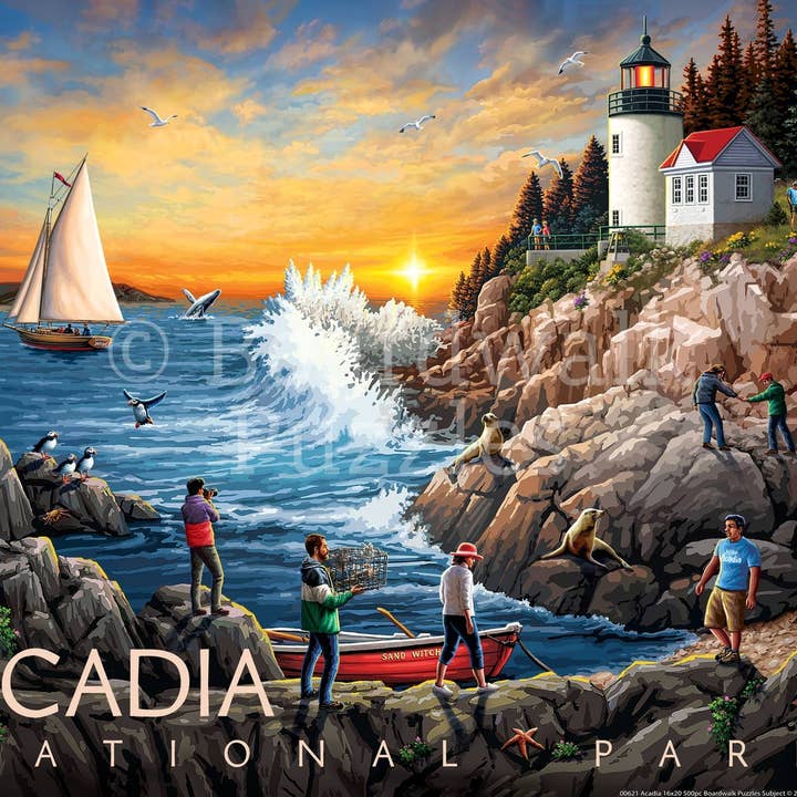 Boardwalk Puzzle Company - Wholesale Puzzle - Adult - Acadia National Park - 500 Piece1