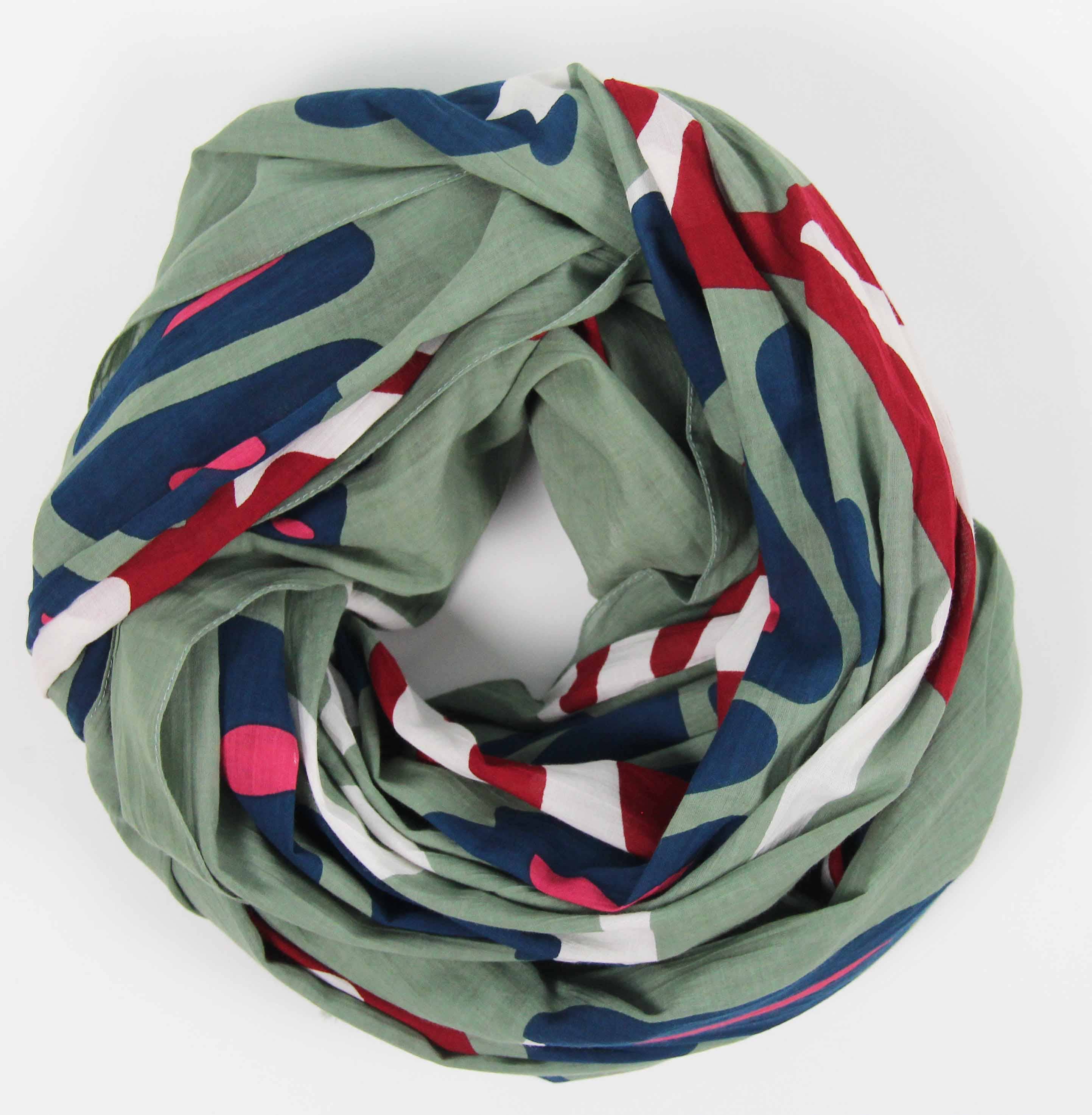 Les Belles Vagabondes - Vente Foulard – femme - foulard Coton Bio Equateur Kaki