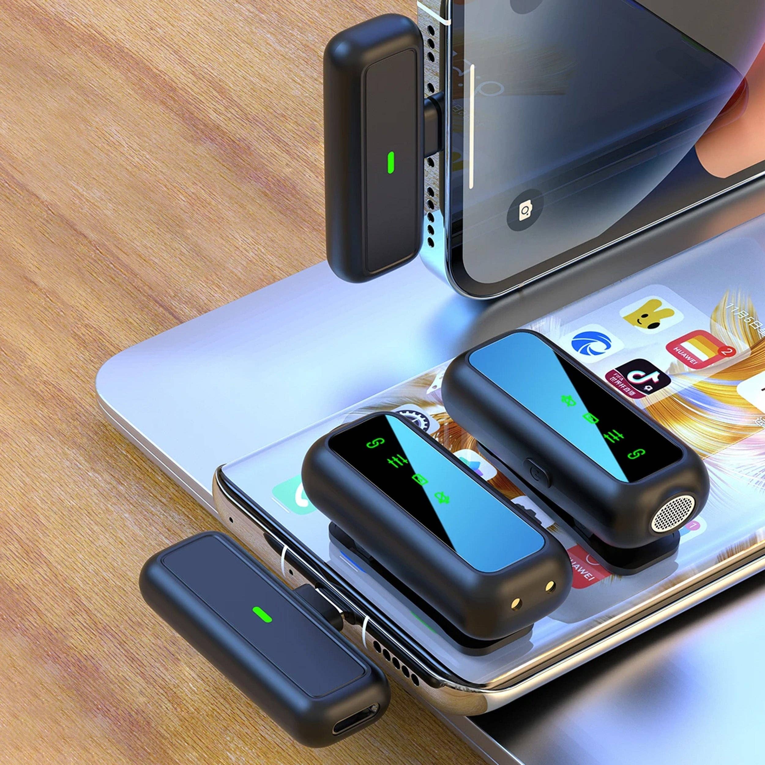 GulleeGadgets - Wholesale Lapel Pin/Button - SX6 Digital Wireless Lapel Mic Set For Type-C & IPhones3