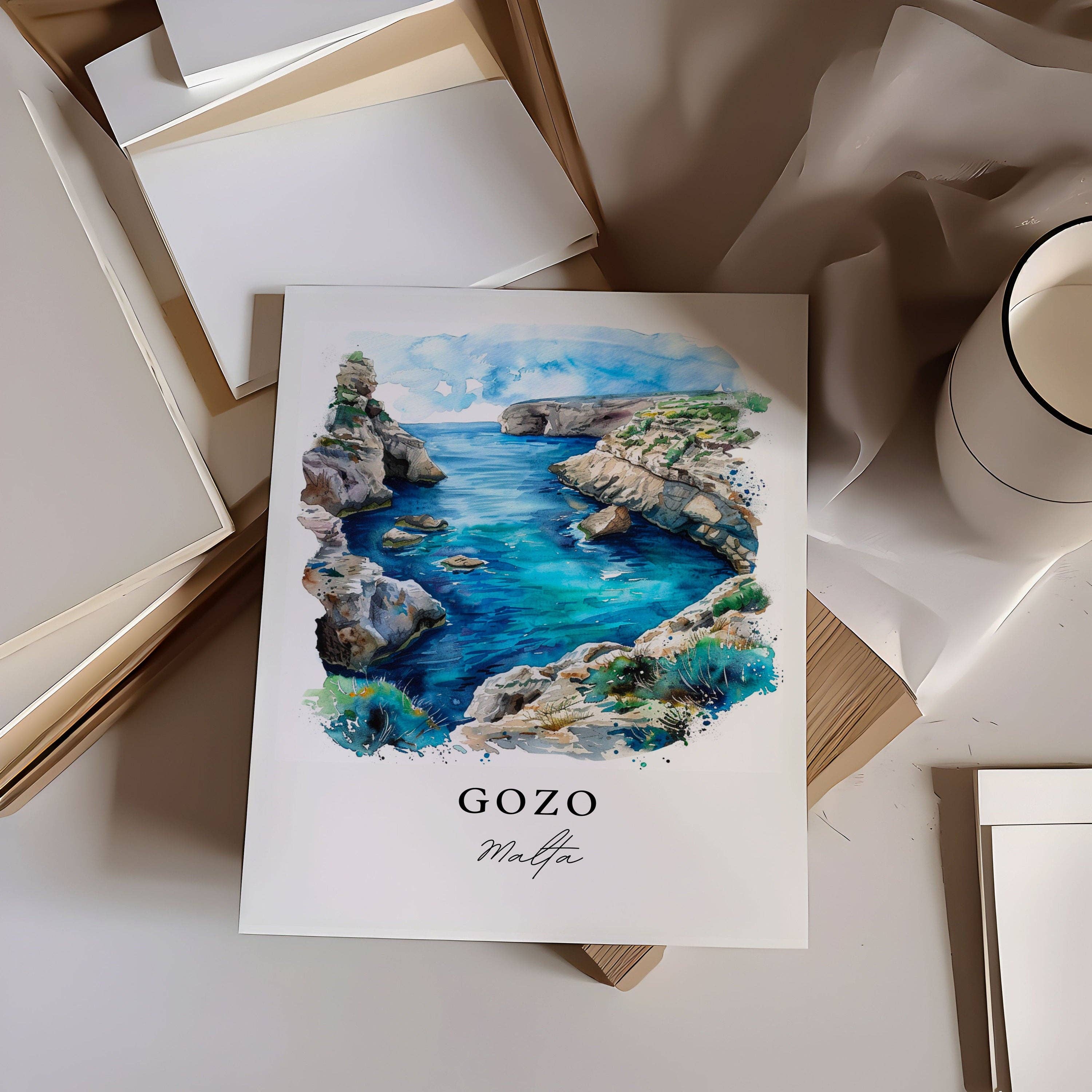 Premium Travel Art - Wholesale Art Print - Gozo Malta Art Print, Gozo Print, Malta Wall Art, Gozo Gift, Travel Print, Travel Poster, Travel Gift, Housewarming Gift1