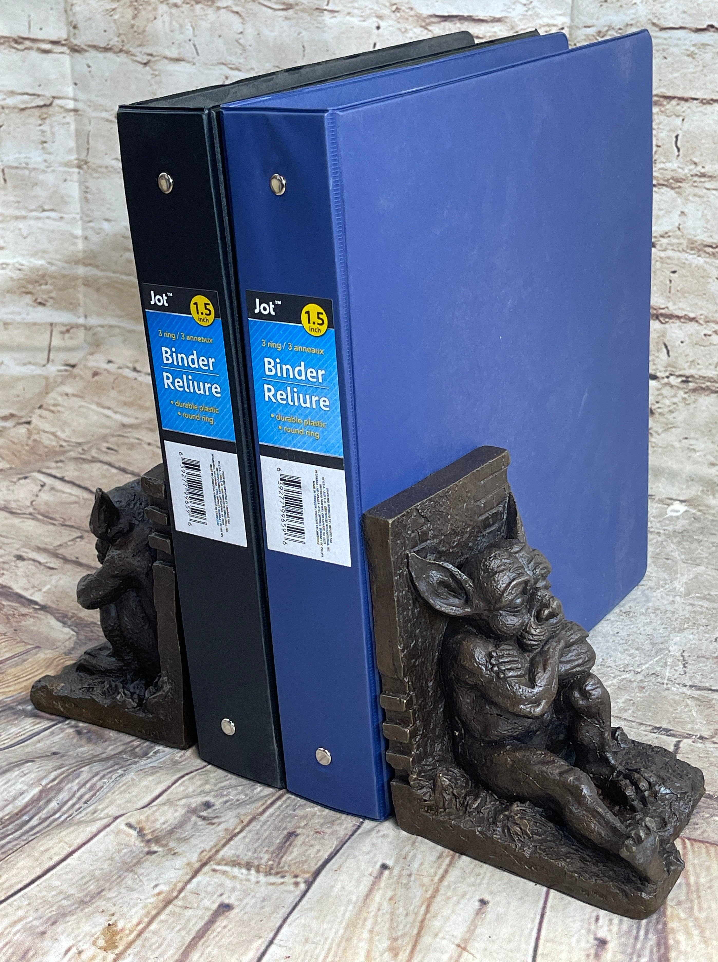 Bronzhaus – wholesale Bookend – Gargoyles Bookends Book End Bronze Sculpture Statue Mythical Figurine Art Decor3