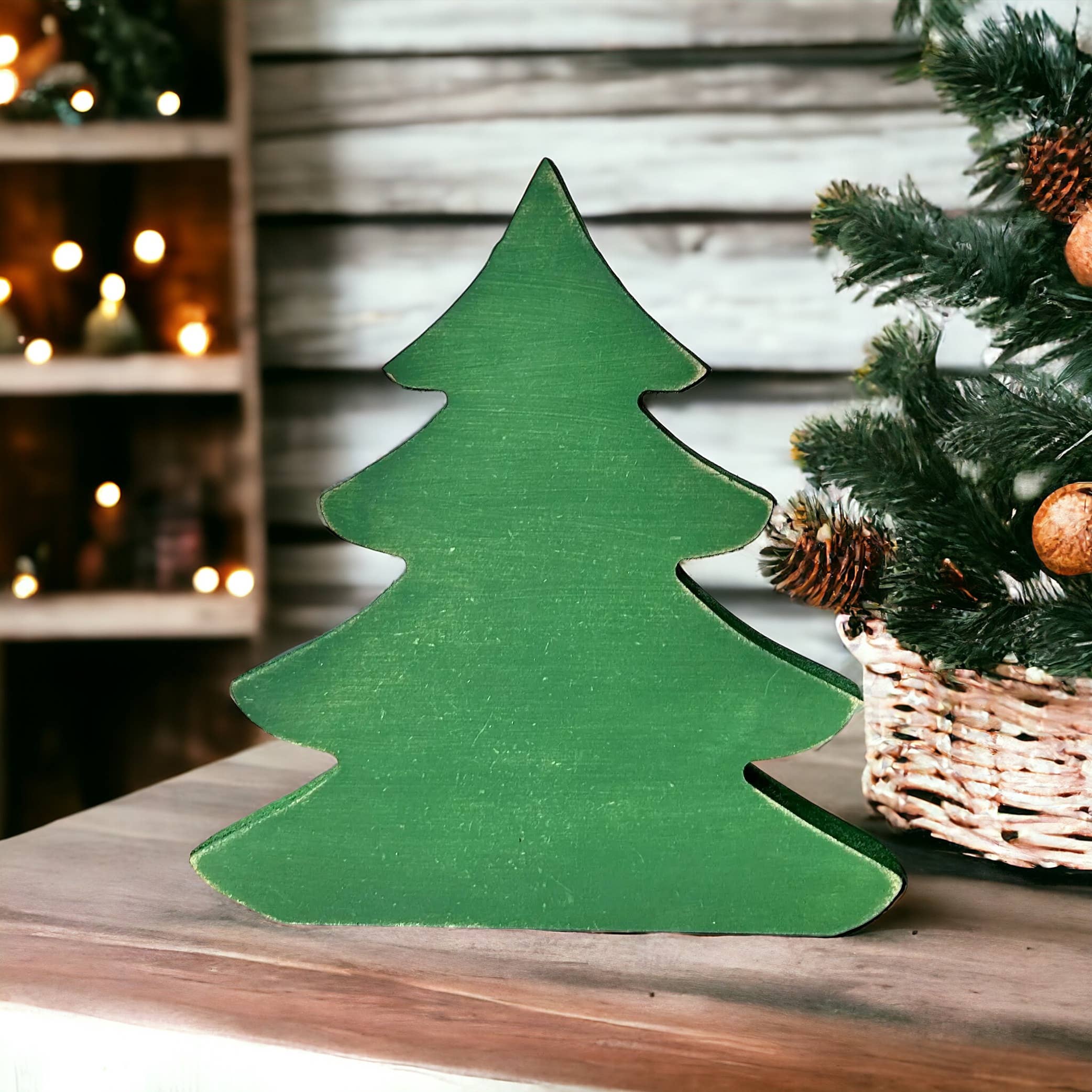 Inkwood Crafters - Wholesale Christmas Decoration - Primitive/Rustic Wood Christmas Tree - Original Style2