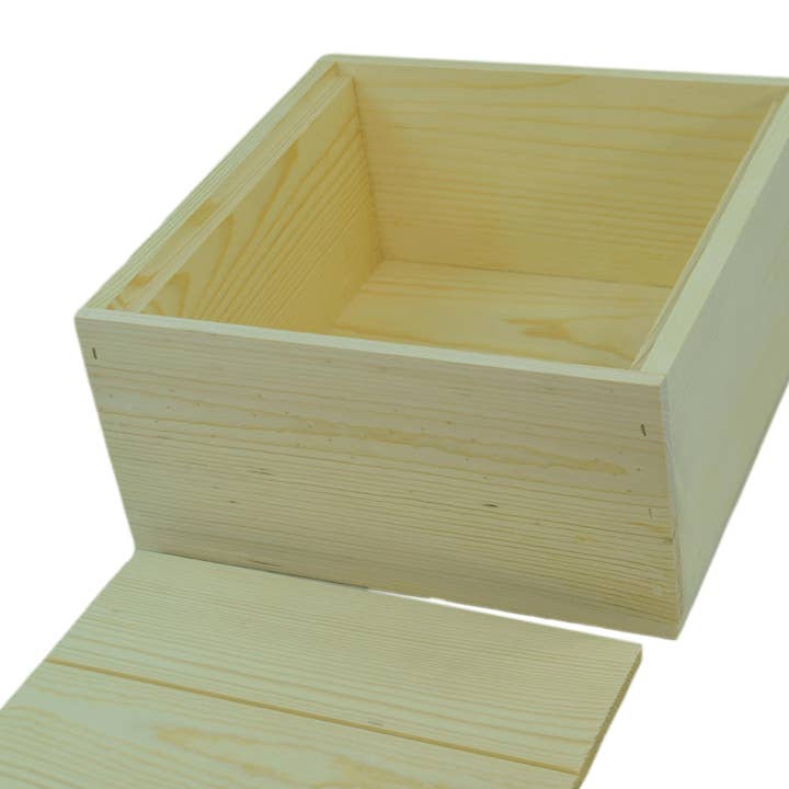Poole & Sons Inc. - Wholesale Decorative box - Wooden Drop Lid Box 10x10x5 (Bulk)2