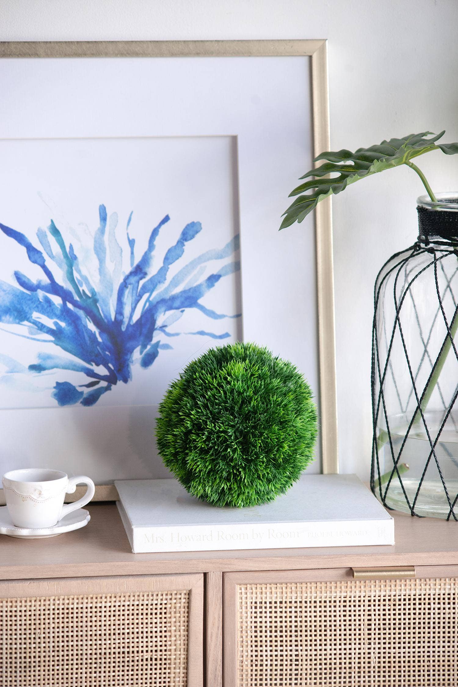 A&B Home Group Inc. - Wholesale Artificial Plant - D7.5" Shorn Grass Ball - Green7