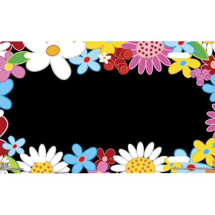 Airstrike - Wholesale Sign - "Flower Power" - Decorative License Plate