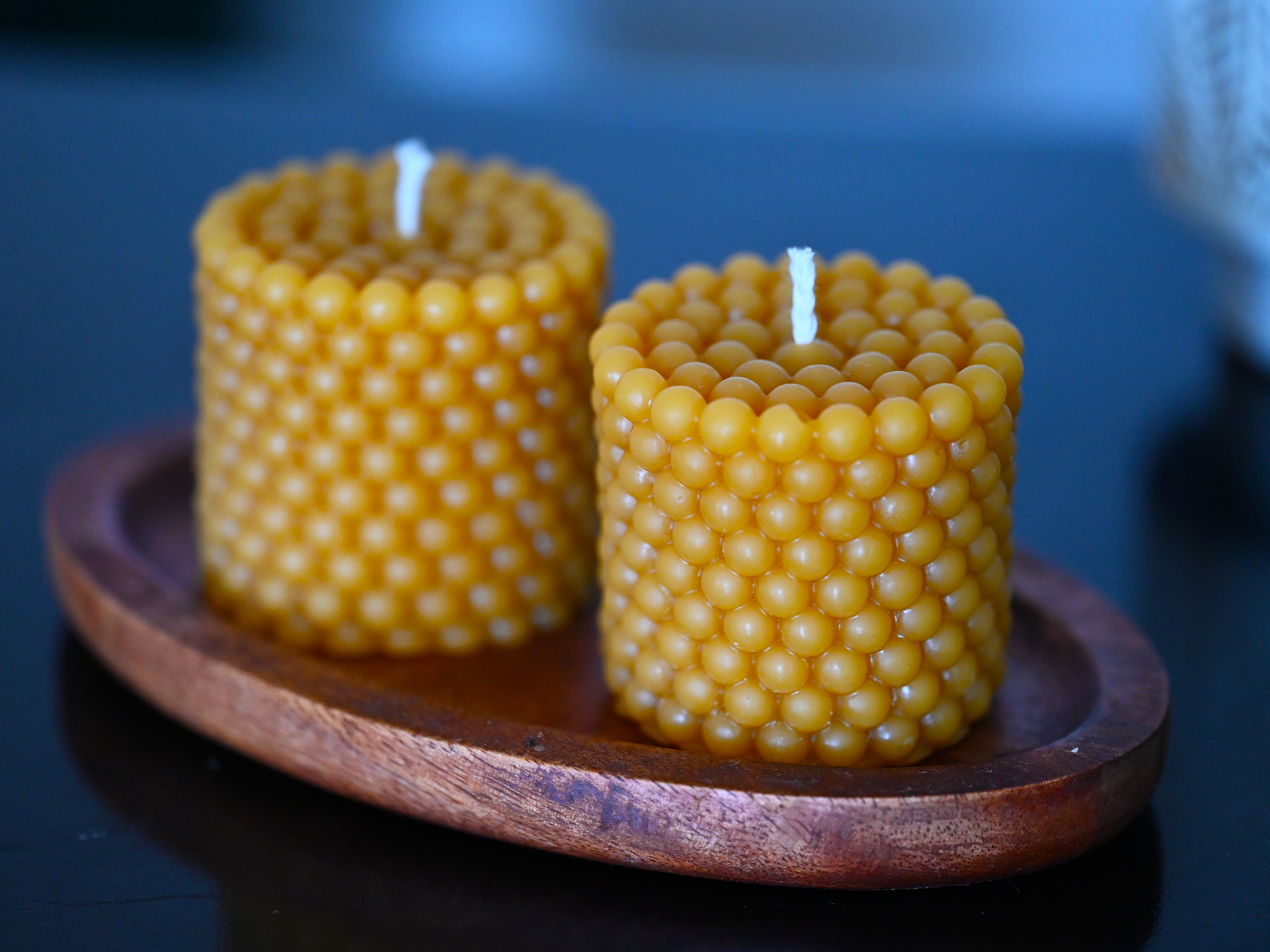 Gustaf och Linnea - Wholesale Pillar Candle - Beeswax Candle "Pollen"0