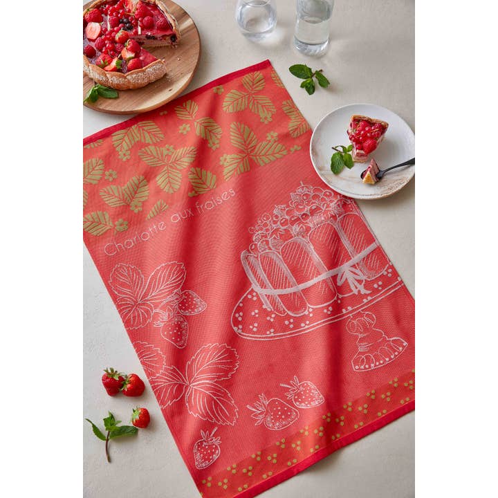 Coucke - Wholesale Tea Towel - Strawberry shortcake - Jacquard tea towels