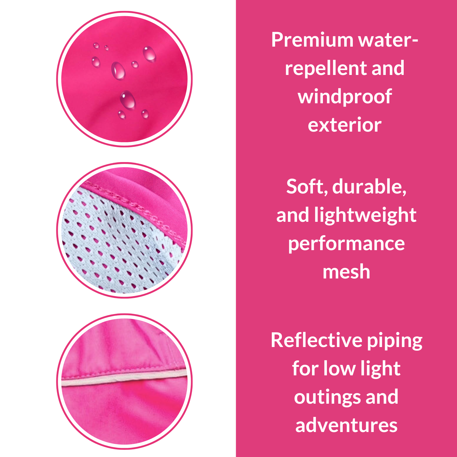 DJANGO - Wholesale Pet Raincoat - Dog - City Slicker Dog Jacket & Raincoat - Cerise Pink2