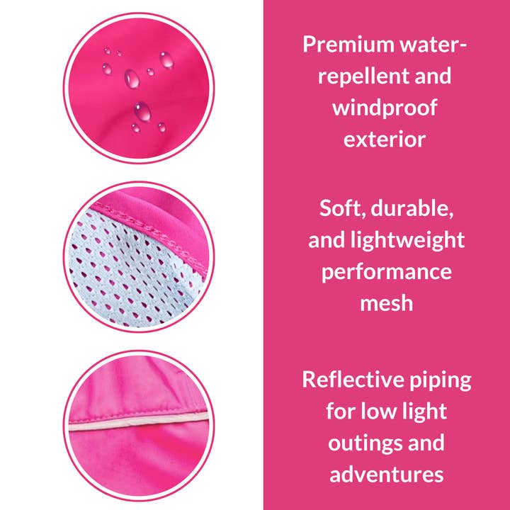 DJANGO - Wholesale Pet Raincoat - Dog - City Slicker Dog Jacket & Raincoat - Cerise Pink2