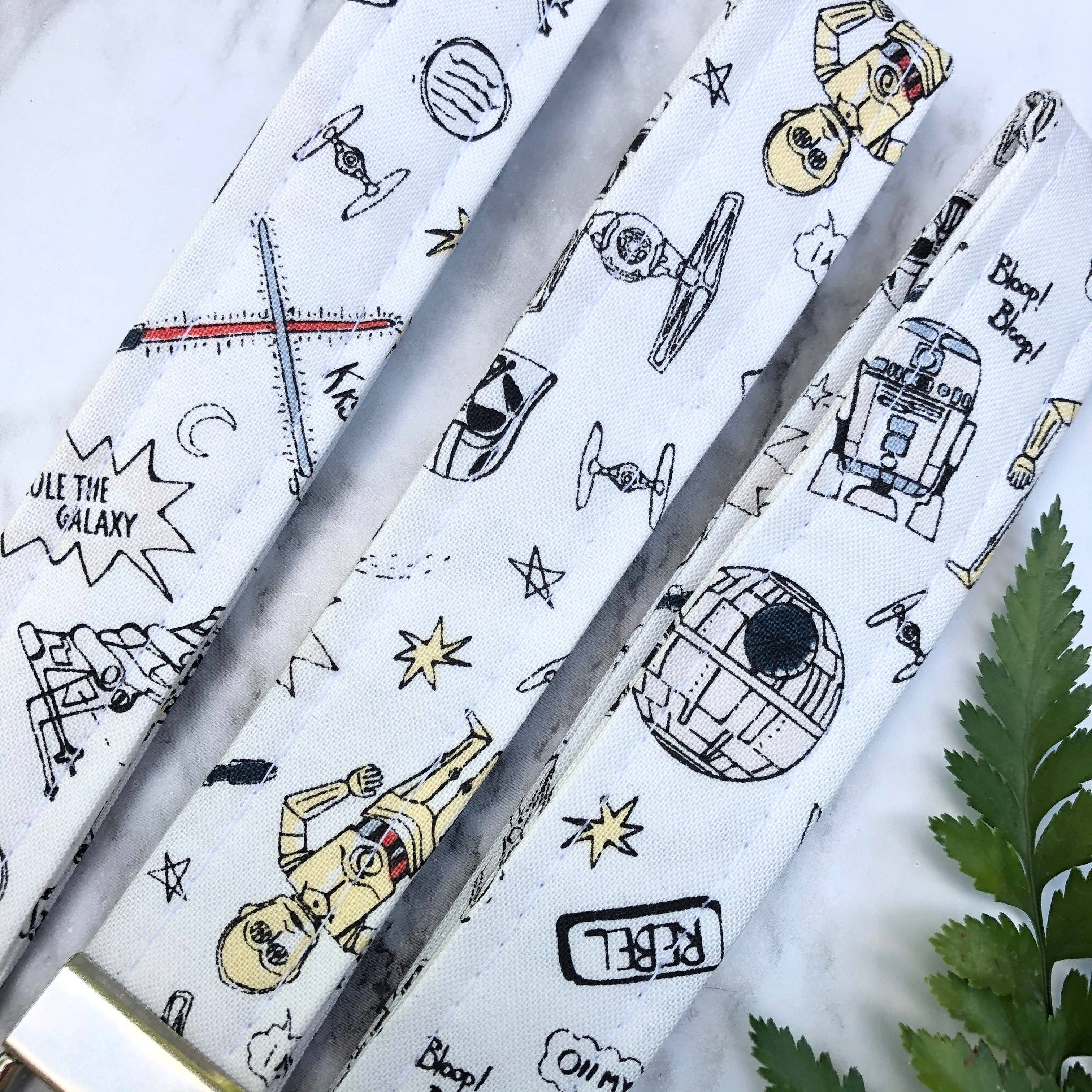 MDStickerShop – wholesale Keychain – Women's – Star Wars Print Wristlet Keychain, Key Fob2