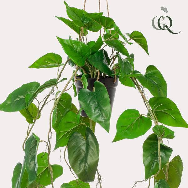 Oasis of Life - Wholesale Artificial plant - Artificial Philodendron Hanging Plant – 80cm Length – Realistic Artificial Houseplant – Evergreen & Easy to Care for – For Living Room, Office & Decoration1