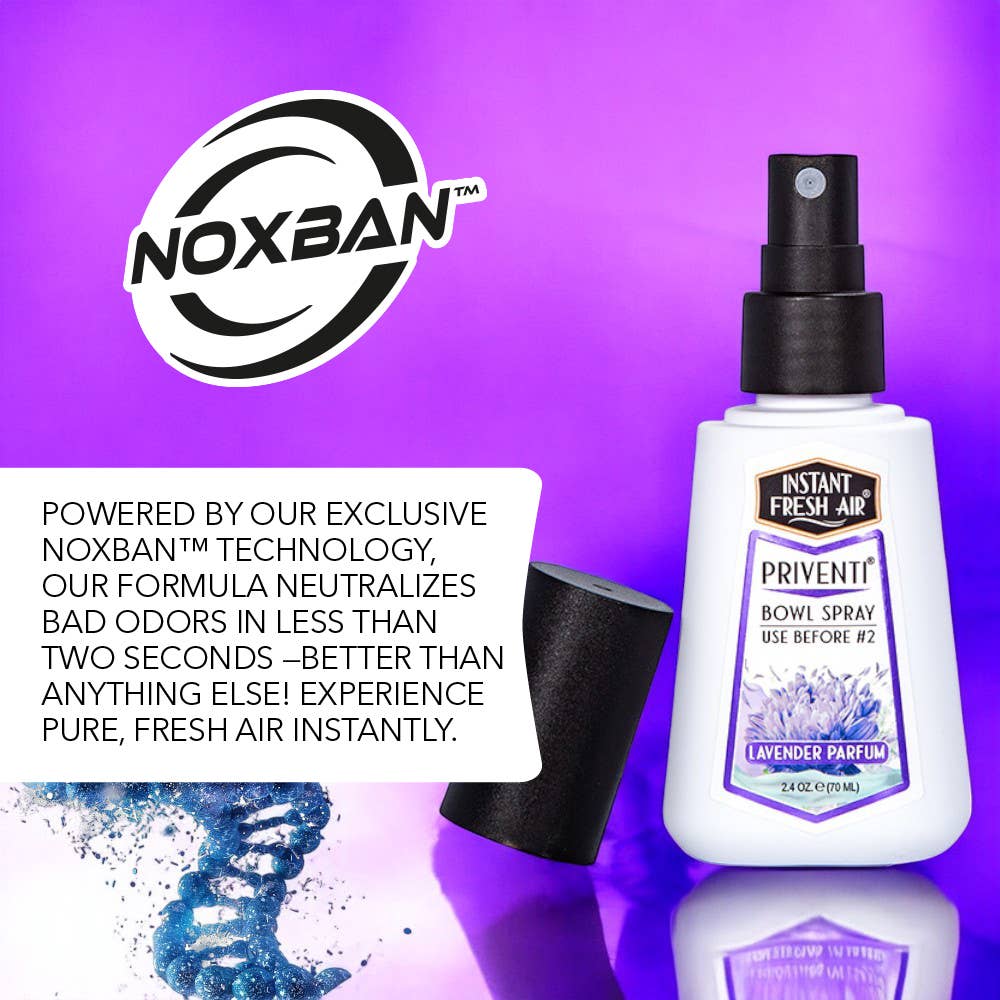 Instant Fresh Air - Wholesale Toilet Spray - Priventi Lavender Parfum 2.4 Oz., #2 Toilet Spray -Display4