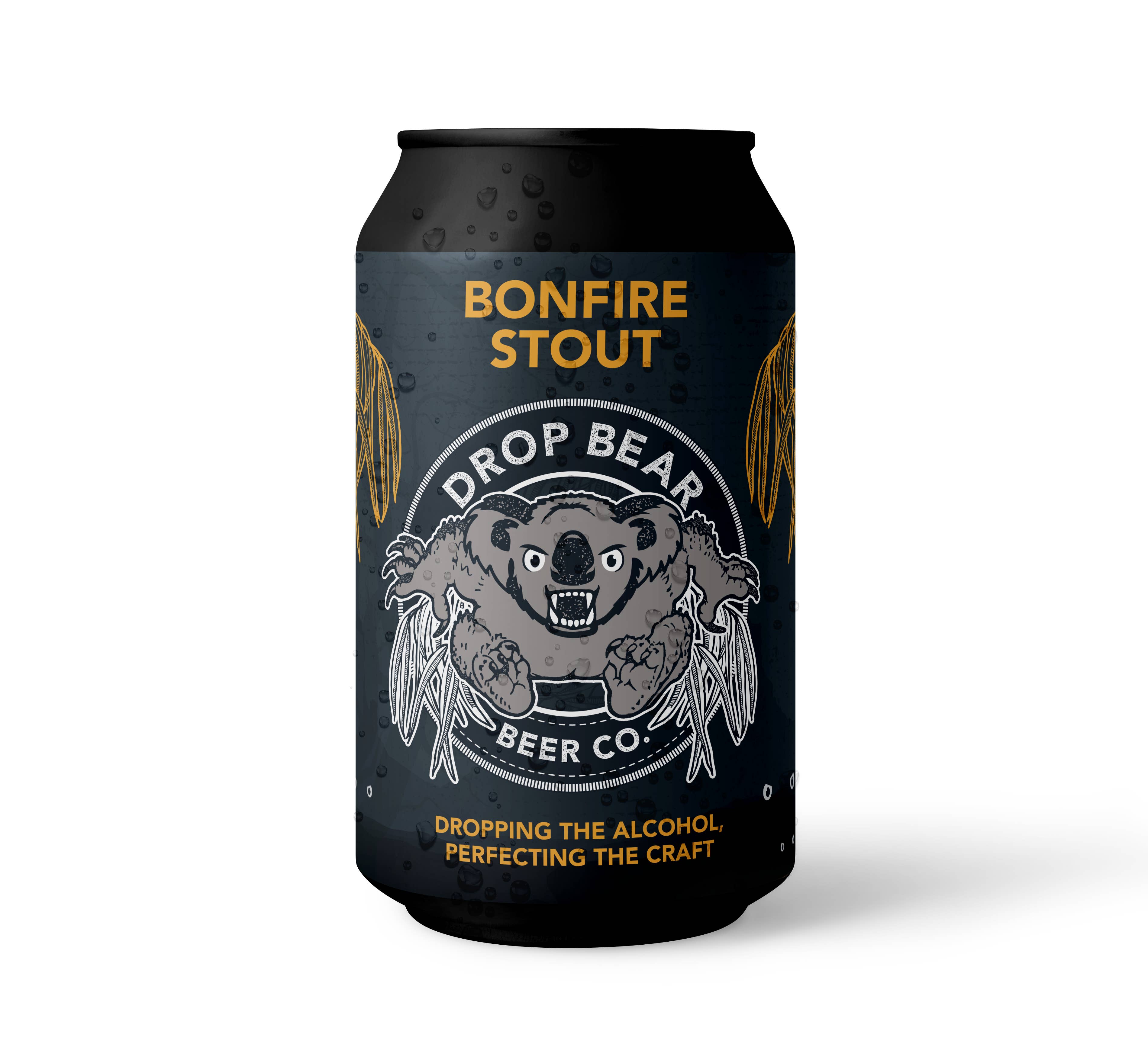 Drop Bear Beer Co – wholesale Non-alcoholic beer – Drop Bear Beer Bonfire Stout 330ml cans